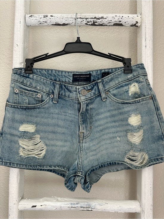 Lucky Brand Pants - Lucky Brand THE CUT OFF Light Wash Distressed Denim Shorts Size 6/28